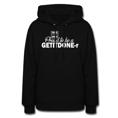 XZAKA Women "GETITDONE-r" Motivational Hoodie - W1455 - black