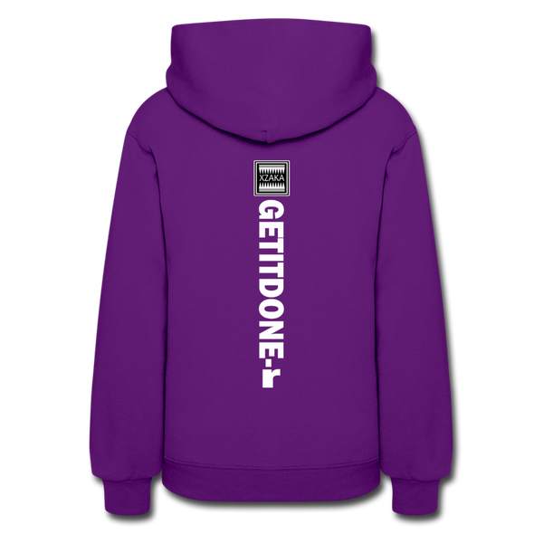 XZAKA Women "GETITDONE-r" Motivational Hoodie - W1455 - purple