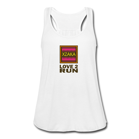 XZAKA Women "Love2Run" Motivational Tank Top - W5155 - white