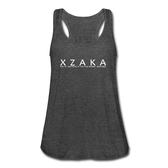 XZAKA Women "Say It" Motivational Tank Top - W5151 - deep heather