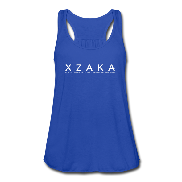 XZAKA Women "Say It" Motivational Tank Top - W5151 - royal blue