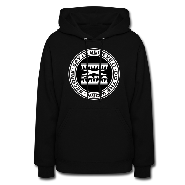 XZAKA Women "Say It-Believe It" Motivational Hoodie - W1456 - black