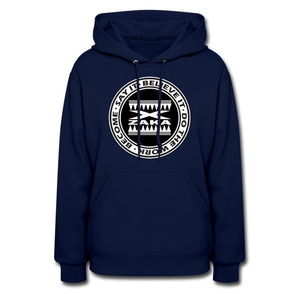 XZAKA Women "Say It-Believe It" Motivational Hoodie - W1456 - navy