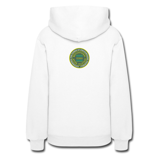 XZAKA Women "Rest at the End" Motivational Hoodie - W1457 - white