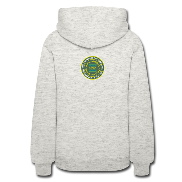 XZAKA Women "Rest at the End" Motivational Hoodie - W1457 - heather oatmeal