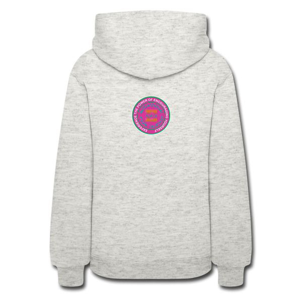 XZAKA Women Graphic Motivational Hoodie - W1458 - heather oatmeal