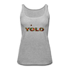 XZAKA Women "YOLO" Motivational Tank Top - W5158 - heather gray