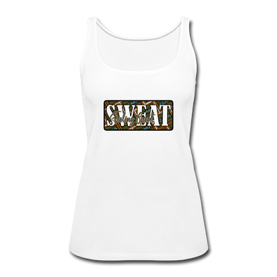 XZAKA Women "Sweat" Motivational Tank Top - W5157 - white