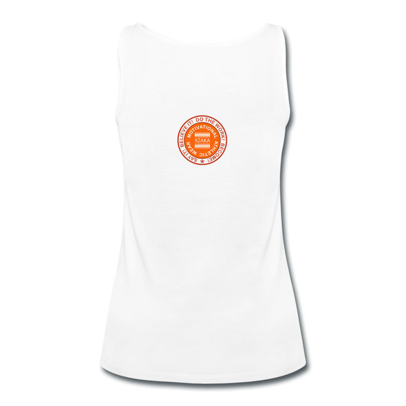 XZAKA Women "Sweat" Motivational Tank Top - W5157 - white