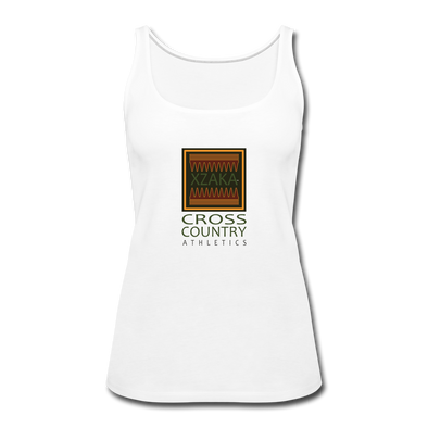 XZAKA Women "Cross Country" Motivational Tank Top - W5159 - white