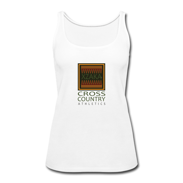 XZAKA Women "Cross Country" Motivational Tank Top - W5159 - white