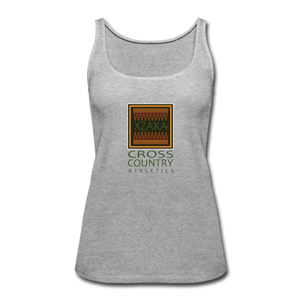 XZAKA Women "Cross Country" Motivational Tank Top - W5159 - heather gray