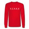 XZAKA - Men "Say it" Motivational Long Sleeve T-Shirt - M1446-2 - red