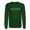 XZAKA - Men "Say it" Motivational Long Sleeve T-Shirt - M1446-2 - forest green